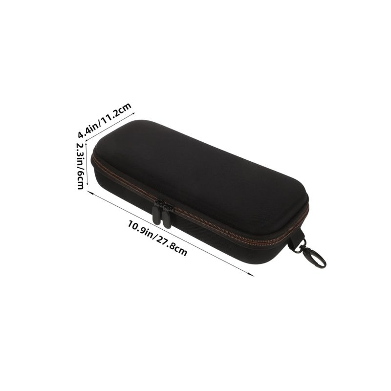 Dual Microphone Storage Bag with Shock Protection Portable Black Orange Lining - Image 3