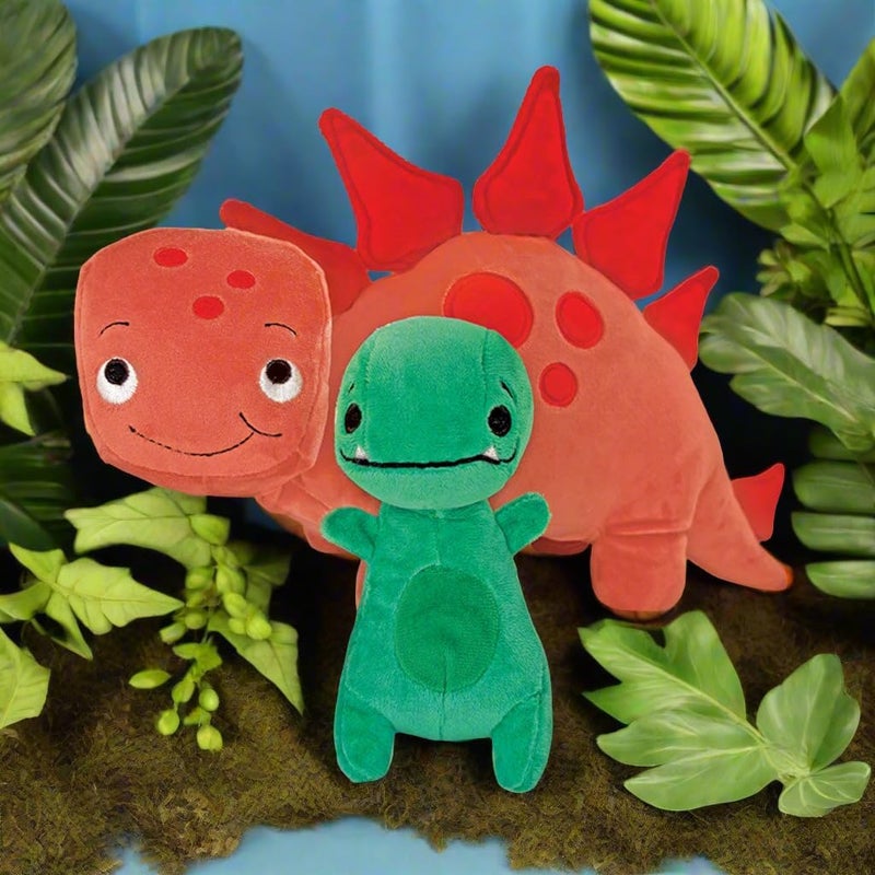 MerryMakers Tiny T. Rex and Pointy Plush Pair: 12.5 - Image 2