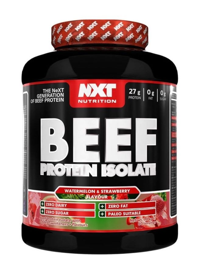 NXT Nutrition Beef Protein Isolate, Watermelon&Strawberry  Flavour,  1.8kg, 60 Servings 