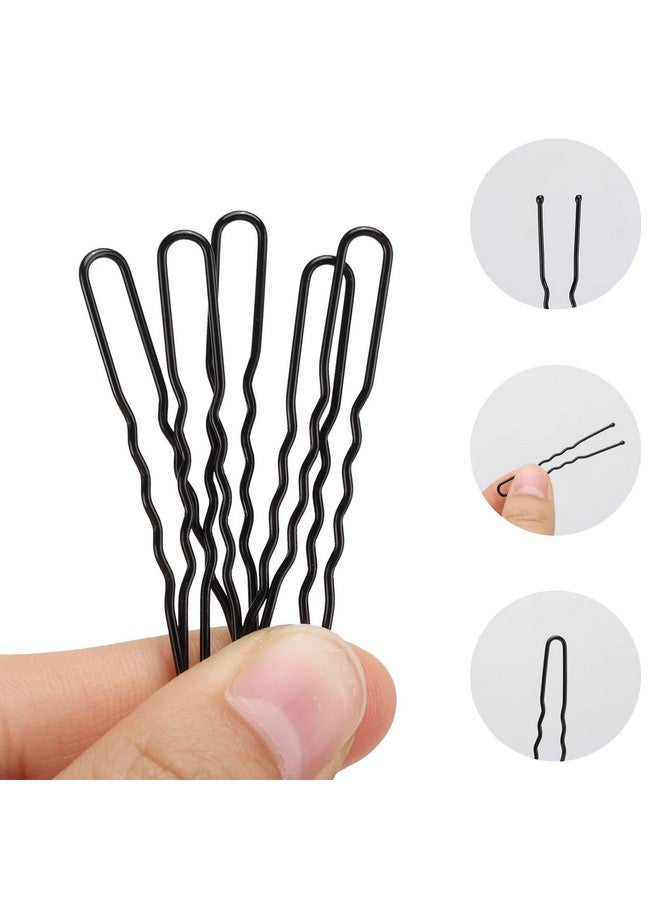 تي بيست ماكس دبابيس شعر على شكل كعكة من Tbestmax 300، دبابيس شعر على شكل حرف U، مشابك شعر لربط شبكة شعر الباليه للنساء، 5 سم/2 بوصة، لون أسود - Image 4