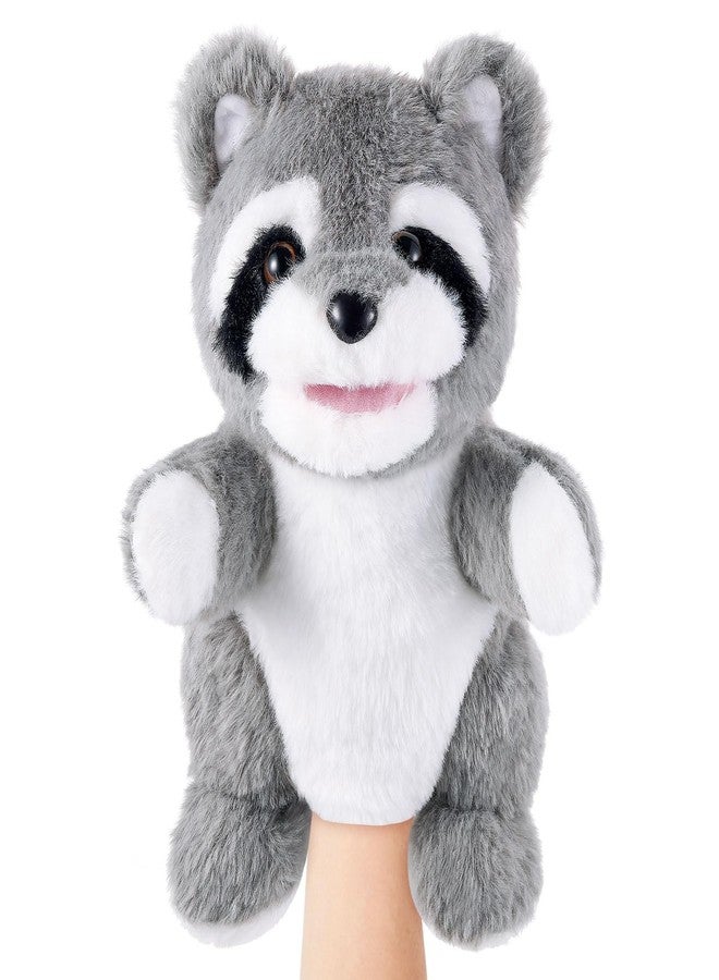 ZJoey Animal Hand Puppets 11 Inch Safari Jungle Zoo Woodland Puppet Rainforest Grassland Animals Role-Playfor Kids Storytelling Imaginative Pretend Play Teaching Preschool Learning Educational(Raccoon) - Image 1