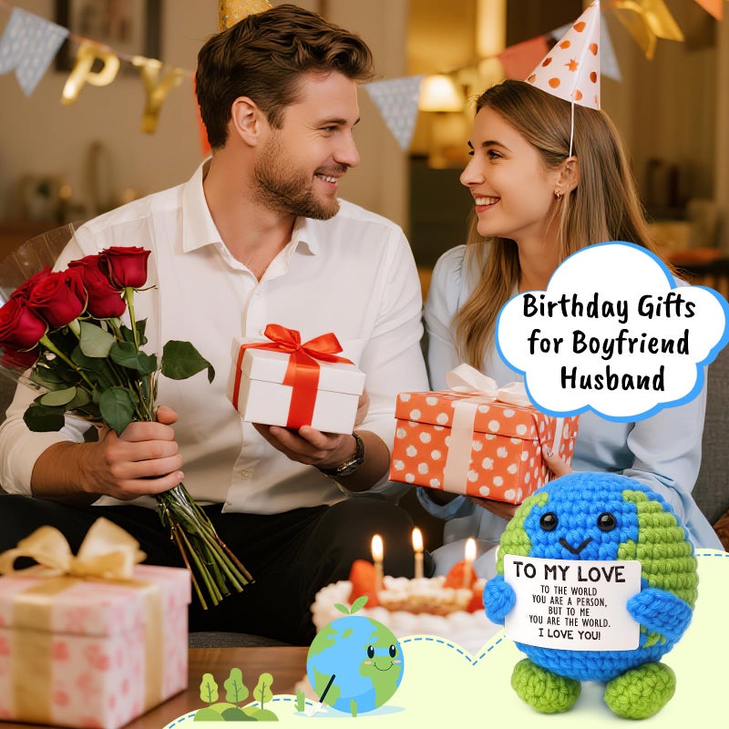Jettryran Anniversary Birthday Valentine Day Gifts for Him Her Women Men I Love You Gifts for Boyfriend Husband Girlfriend Wife Couple Romantic Valentines Day Decorations Earth Day Home Decor You are The World - Image 4