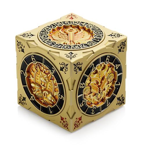 DNDND Luxury Gold MultiFunctional Spinner DND Dice Premium DD Monster Themed Metal Dice Cube for TTRPG Dungeon Masters RPG Collectors Gift Gold - Image 1