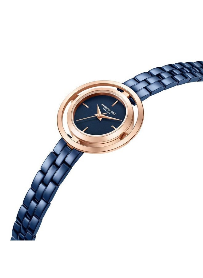 Kenneth Cole Kenneth Cole Quartz Analog Blue Dial Stainless Steel Strap Watch for Women-KCWLG2237103LD  - Image 4