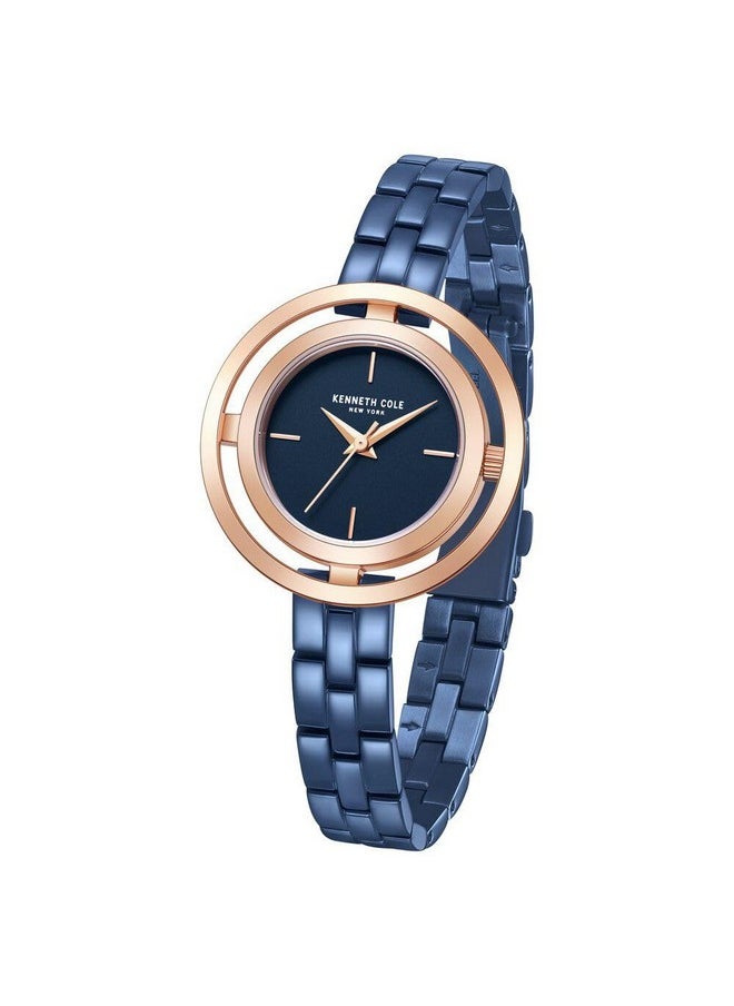 Kenneth Cole Kenneth Cole Quartz Analog Blue Dial Stainless Steel Strap Watch for Women-KCWLG2237103LD  - Image 2