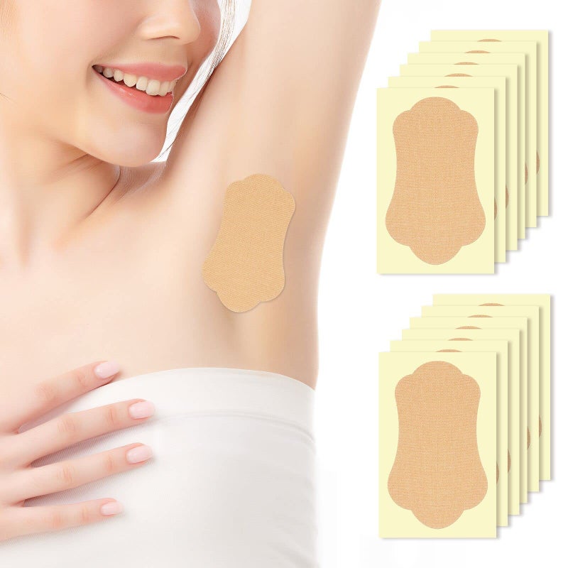 Underarm Sweat Pads 28 Pcs Invisible Selfadhesive Cotton Armpit Antiperspirant Sticker Disposable Anti Perspiration Absorbent Deodorant Prevention Pad for Women and Men Non Sweat Armpit Protection