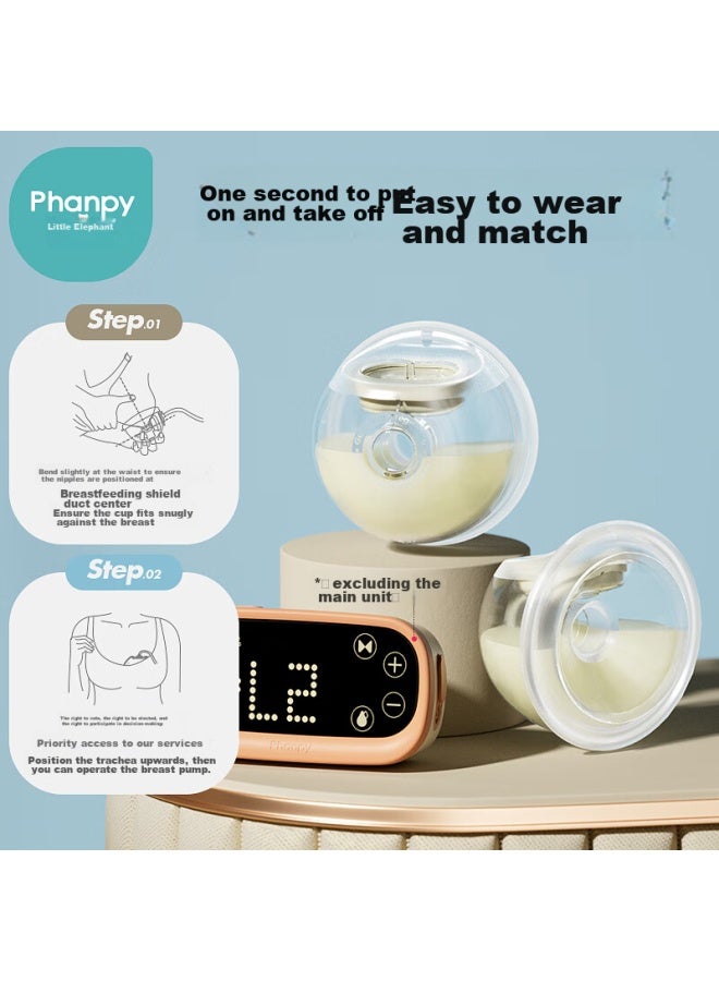 Xiaoya Elephant Xiaoya Xiang Newcup Breast Pump Accessories Set, Wearable Breast Pump Can Be Paired With Single Or Double-sided Breast Pump, 2 Pieces, Pump Not Included - Image 2