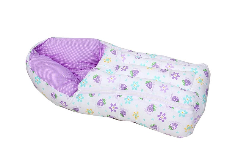 FARETO Fareto Baby Mattress with Mosquito Net Sleeping Bag Combo 06 Months 06 Months Multi Colors - Image 3