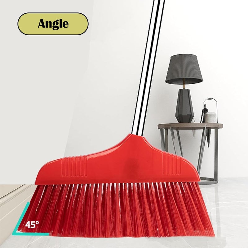 sulfar Long Handle Broom and Dustpan Set, Standing Upright Design, Lightweight & Durable, Ideal for Home, Kitchen & Office Floor Cleaning – Pack of 1 - Image 5