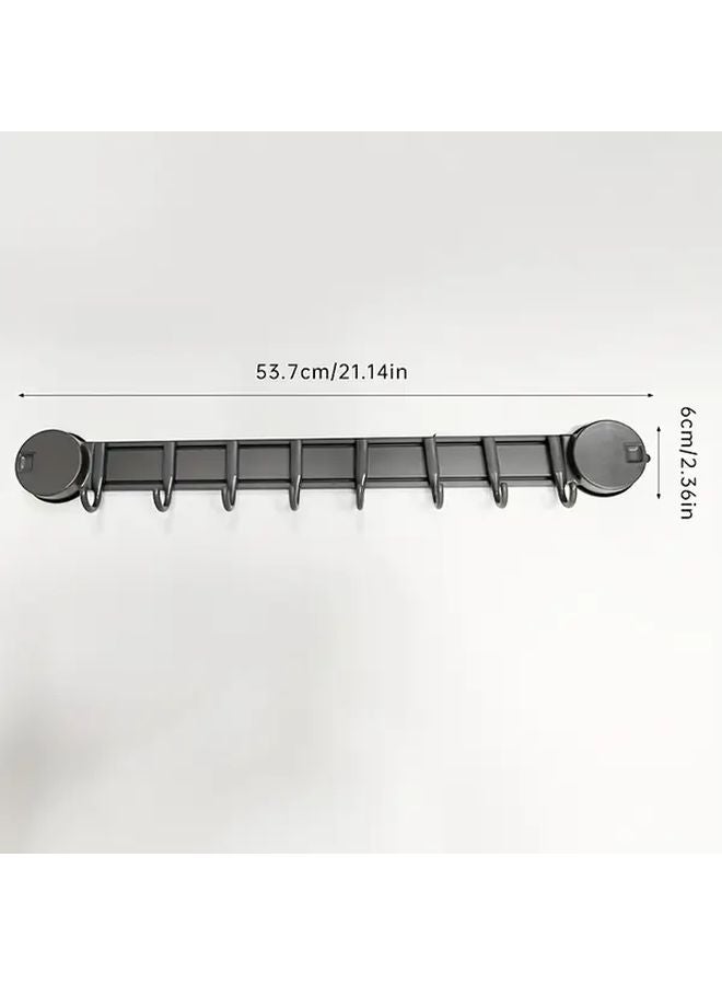 خطافات مقاس 8 الممتدة مع كؤوس شفط لتخزين المناشف والمفاتيح والحقائب في الحمام - منظِّم تخزين منزلي - Image 1