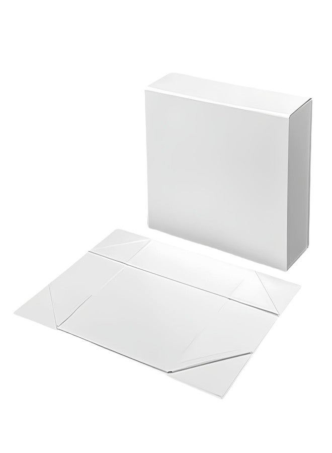 Yzjcafriz Magnetic Gift Box 10.6x7.4x3.3 Inch With Lid Collapsible Rectangle Gift Boxes for Weddings Christmas Birthdays and More (White) - Image 5