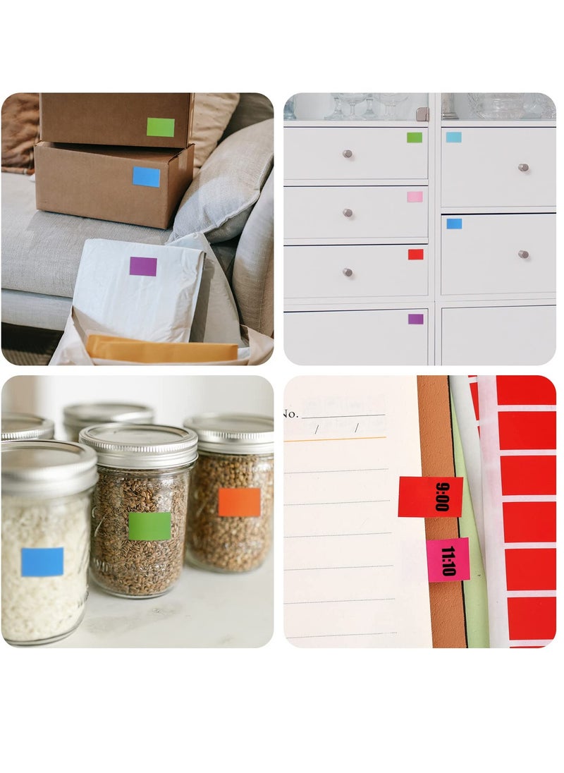 SYOSI - 4000pcs Rectangle Color Coding Labels 3/4inch Colored Stickers Removable Large Color Coding Labels Color Coded Label Stickers for Planner Labeling Moving Box Books Office - Image 1