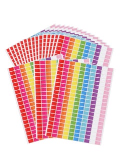 4000pcs Rectangle Color Coding Labels 3/4inch Colored Stickers Removable Large Color Coding Labels Color Coded Label Stickers for Planner Labeling Moving Box Books Office