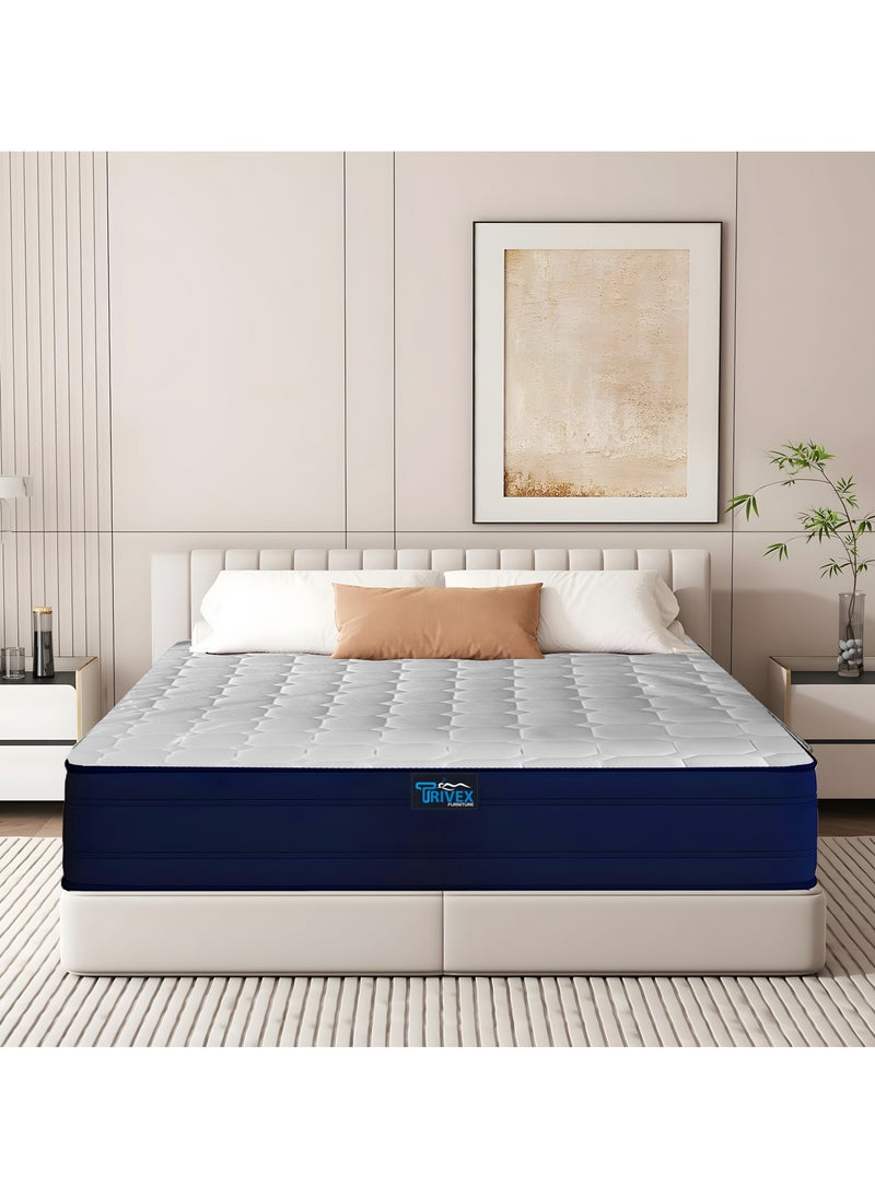TRIVEX - Queen Size Mattress with ShapeSense Technology - Medium Firm Orthopedic Queen Mattress for Optimal Spinal Back Support & Pressure Relief, 25cm Thickness, 5-Year Warranty, Improved Sleep Quality 200Lx160W - Image 1