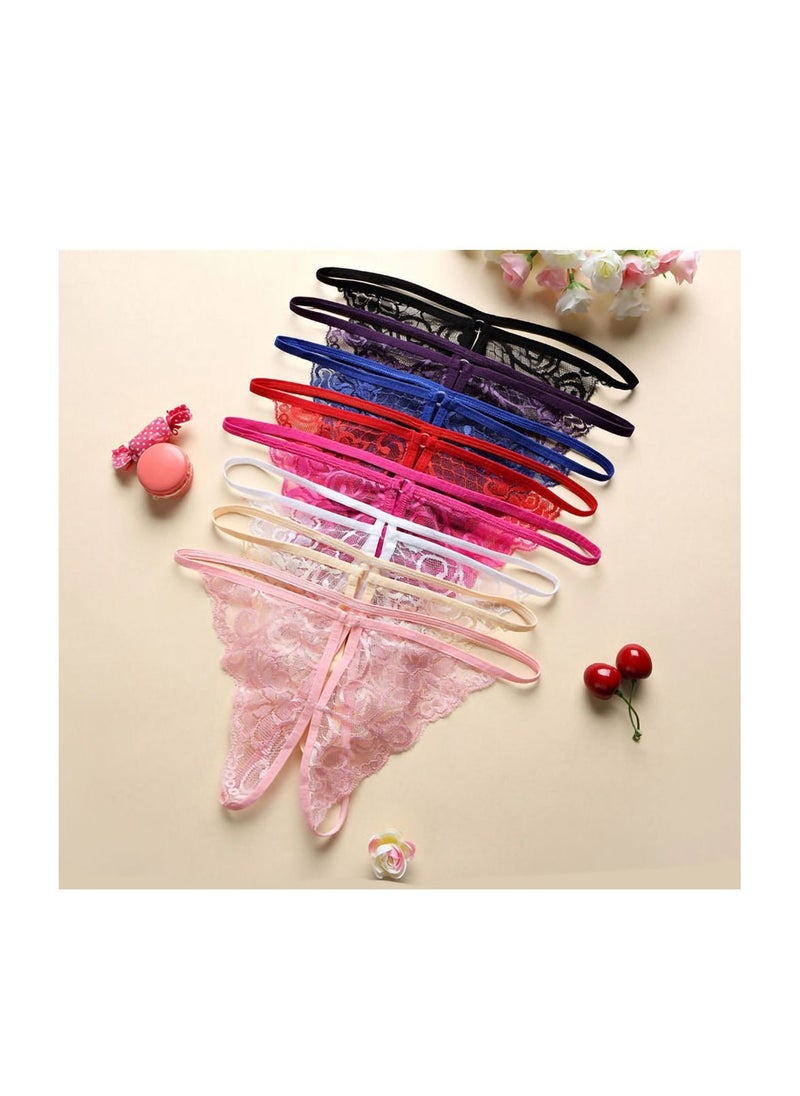 Generic - Ladies Fashion Lingerie Bra Thong Open Crotch Gift White - Image 1