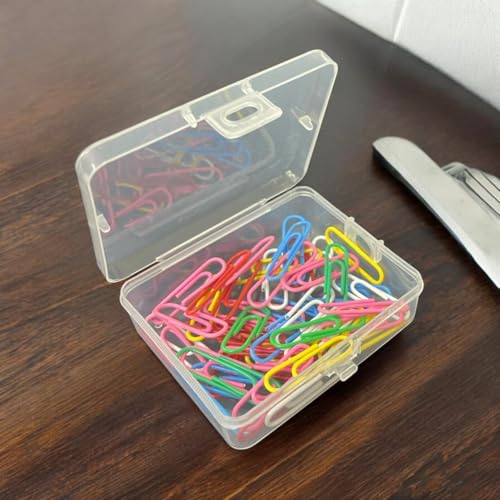 URBAA Plastic Storage Box Set, 24 Pieces, Clear Containers with Locking Lids and hook for hanging, 12 Small and 12 Extra Small For Jewellery, Beads, Pins etc. - Image 5