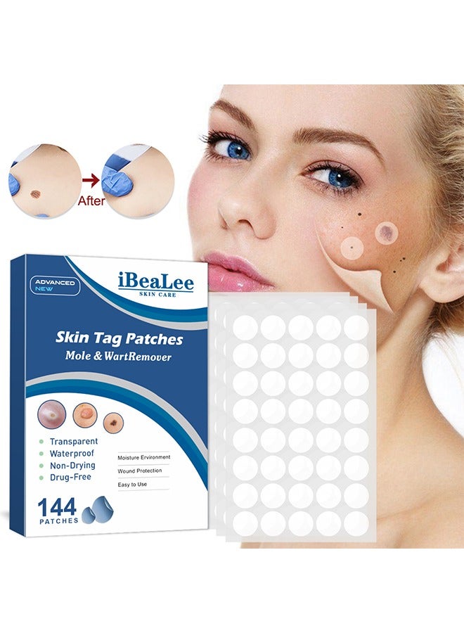 iBealee Skin Tag Patches-Mole & Wart Remover, Patch Design, Clean, Care, And Tender Skin, Painless, Easy To Use, Effective For Removing Warts, Flesh Moles, And Black Nevi, Suitable For Face And Body, Skin Label Remover 144patches - Image 1