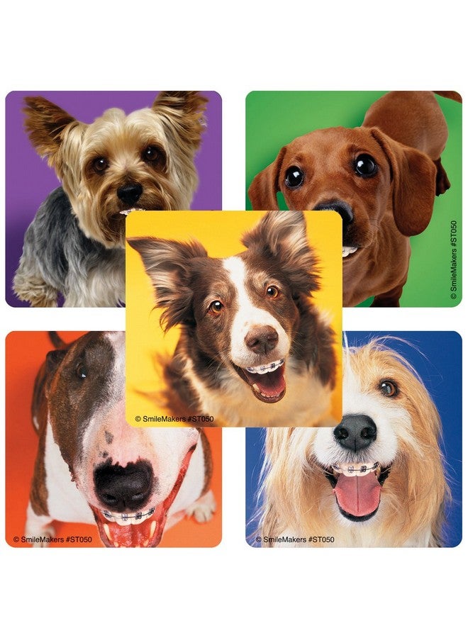 SmileMakers Dogs With Braces Dental Stickers Prizes And Giveaways 100 Per Pack - Image 2