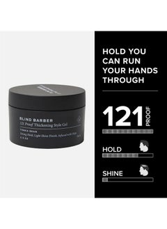 Blind Barber 121 Proof Thickening Style Gel Medium To Strong Hold Hair Gel Waterbased Styling Gel For All Hair Types Paraben & Sulfate Free Hair Products For Men (2.5 Ounce)  - Image 4
