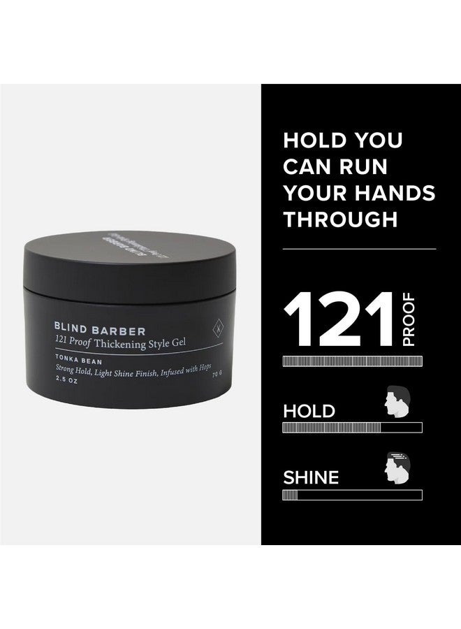 Blind Barber 121 Proof Thickening Style Gel Medium To Strong Hold Hair Gel Waterbased Styling Gel For All Hair Types Paraben & Sulfate Free Hair Products For Men (2.5 Ounce) - Image 4