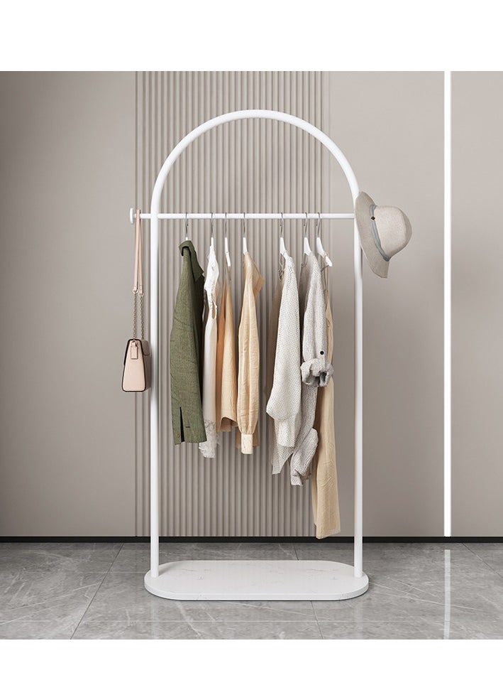 Y&D Metal Arch Coat Rack Freestanding with Heavy Stable Marble Base Sturdy Coat Rack Stand for Clothes/Bags/Hats White Coat Rack Stand for Entryway Bedroom Office Narrow Place  - Image 2