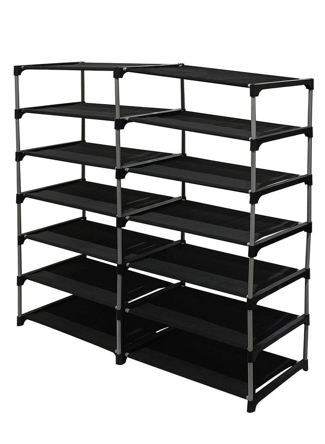 ROBMOB 12 Tier Metal Shoe Rack Collapsible Shoe Organiser with Adjustable Shelves Space Saving Lightweight Racks Foldable Sneaker Footwear Best for Men, Women, Boots, Slippers (Brown Cover) - Image 4