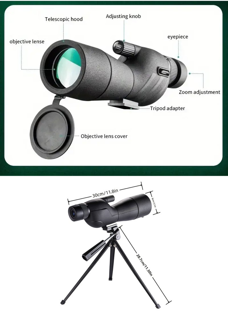 DBLEW - 25-75x60 High Power Spotting Scope with Metal Tripod & Phone Adapter, BAK4 Prism & FMC Lens for Bird Watching, Hunting, Wildlife Adventure Photography, Outdoor Camping, Target Shooting, Waterproof and Fog Proof Telescope with Carry Case & Accessories Low Light Vision 60mm Objective Diameter - Image 1