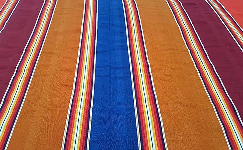 AYUS Solapuri Cotton Carpet Galicha Rug Dari Satranji (Multicolour, 55 X 85 Inch, Pack of .1) - Image 3