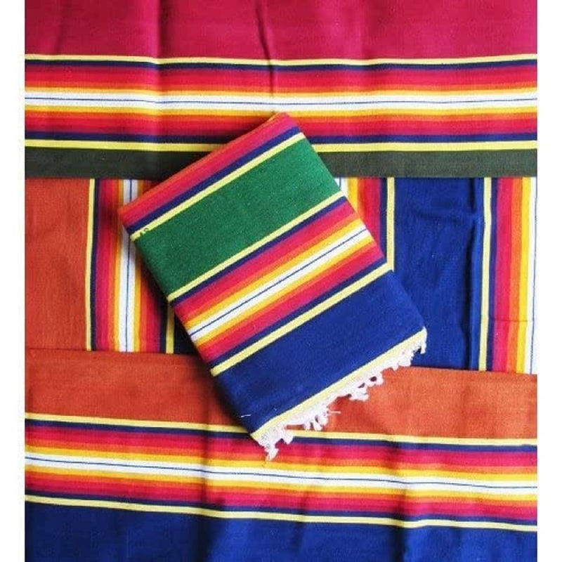 AYUS Solapuri Cotton Carpet Galicha Rug Dari Satranji (Multicolour, 55 X 85 Inch, Pack of .1) - Image 1