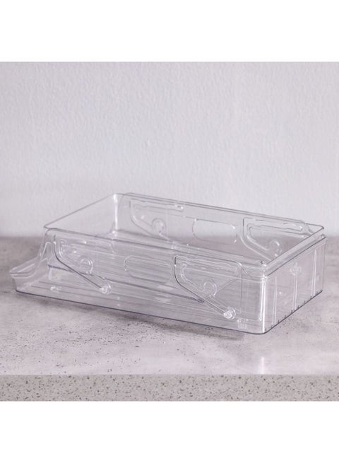 Danube Home Proo Fridge Organiser 34 X 16.8 X 13.5Cm | Pet Fridge Organiser | Fruits And Vegetables Storage Box For Home - Clear