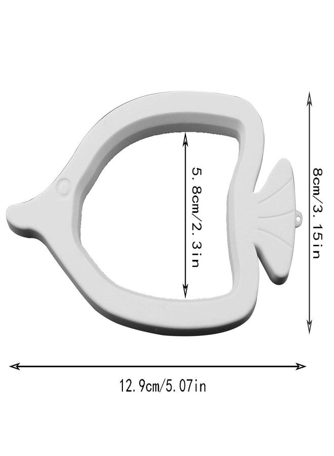 ماكسمورال حلقة تغذية أسماك ماكسمورال البيضاء لأحواض السمك، مزودة بكوب شفط لتغذية الأسماك العائمة في أحواض الاستزراع المائي. - Image 3