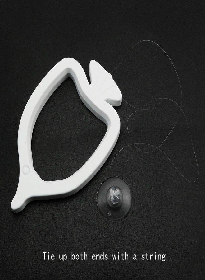 ماكسمورال حلقة تغذية أسماك ماكسمورال البيضاء لأحواض السمك، مزودة بكوب شفط لتغذية الأسماك العائمة في أحواض الاستزراع المائي. - Image 2