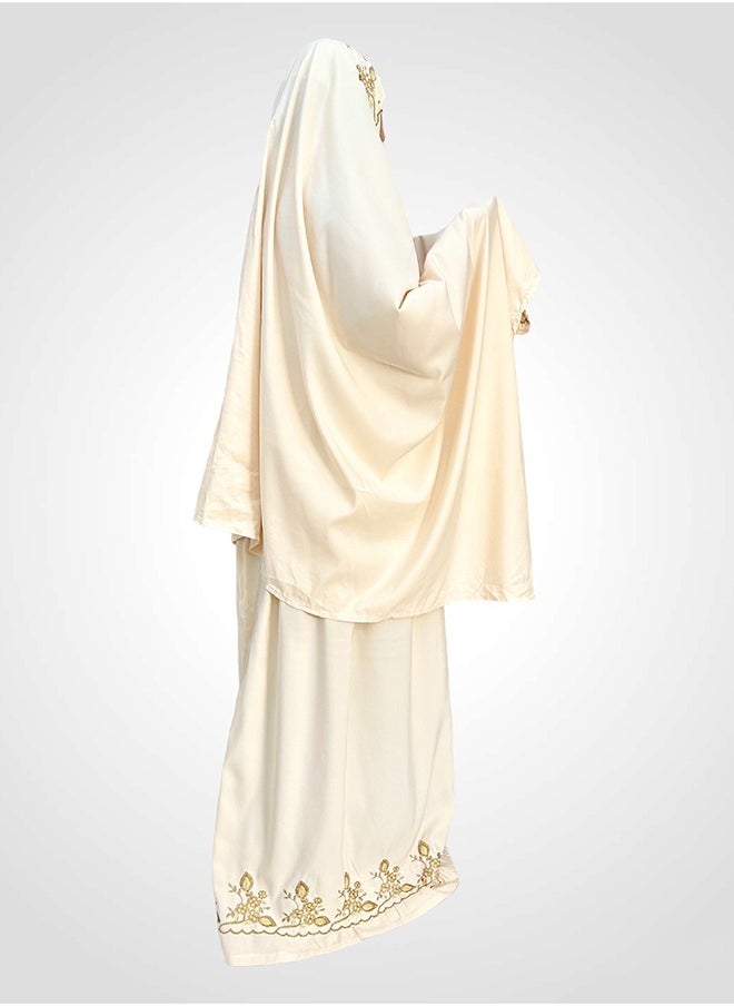 AL-HRAER - A Soft And Comfortable Two-Piece Embroidered Cotton Prayer Sheet That Fits All Sizes - Image 1