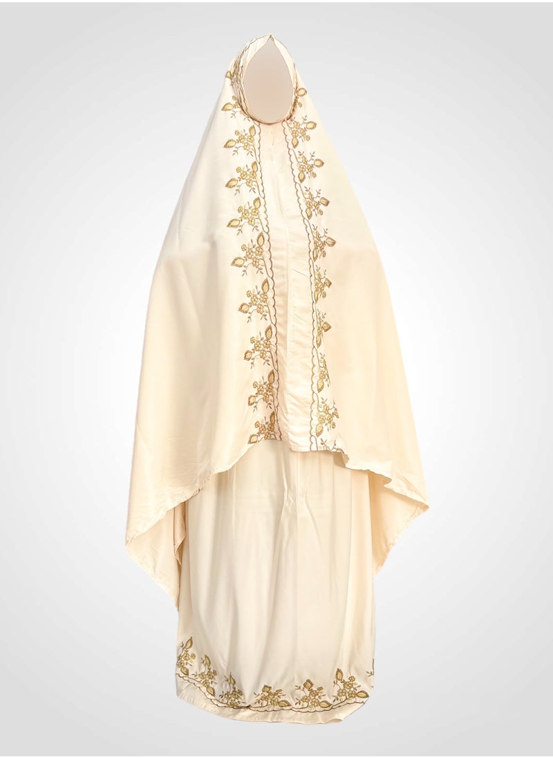 AL-HRAER - A Soft And Comfortable Two-Piece Embroidered Cotton Prayer Sheet That Fits All Sizes - Image 1