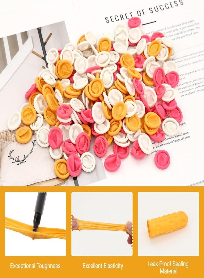 braxan 400 Pcs Finger Cots, Disposable Finger Protectors for First Aid, Injury Protection, Keeping Dressing Dry and Clean（Yellow, White, Pink - Image 5