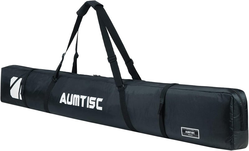 AUMTISC Fully Padded Ski Bag, Single Ski Bags for Air Travel, Waterproof Snow Ski Bag for Flying with Adjustable Handle, Perfect for Skiing, Storage and Transport, 170 185 cm - Image 1
