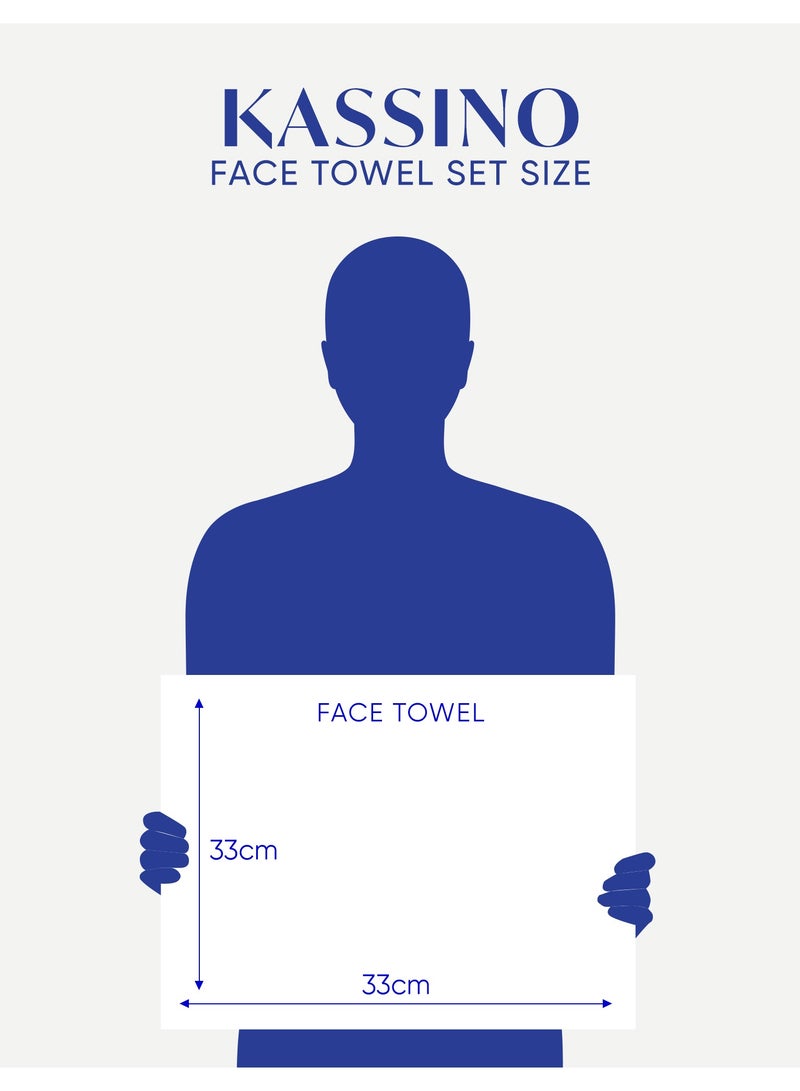 كاسينو Kassino Jumbo Face Towel (12 Pack, 33x33 cm) - 580 GSM Large Face Towels,100% Combed Cotton, Soft & Quick-Dry Towels, Highly Absorbent, Double Stitched Hotel Quality Towels | Apricot - Image 5