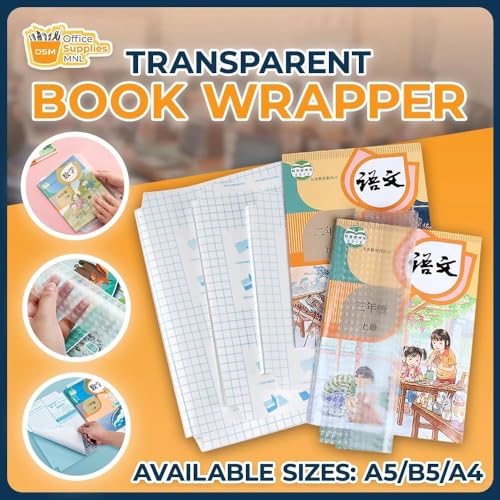 MOROVIK Transparent Paper Sticker Book Cover Film Book Binding Cover [30 Pcs- 3 Different Sizes -10 Each] Waterproof Self-Adhesive Book Cover for Office School Textbook Protective Case (30) - Image 2