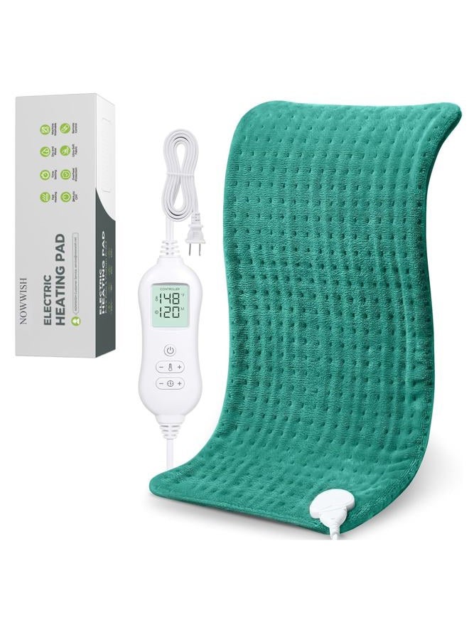NOWWISH Heating Pad for Back Pain & Cramps Relief, XL Moist Heat Electric Heating Pads with Auto Shut Off Large, Gifts for Women, 12 "x 24" Grey (Green, 12 "x 24") - Image 1
