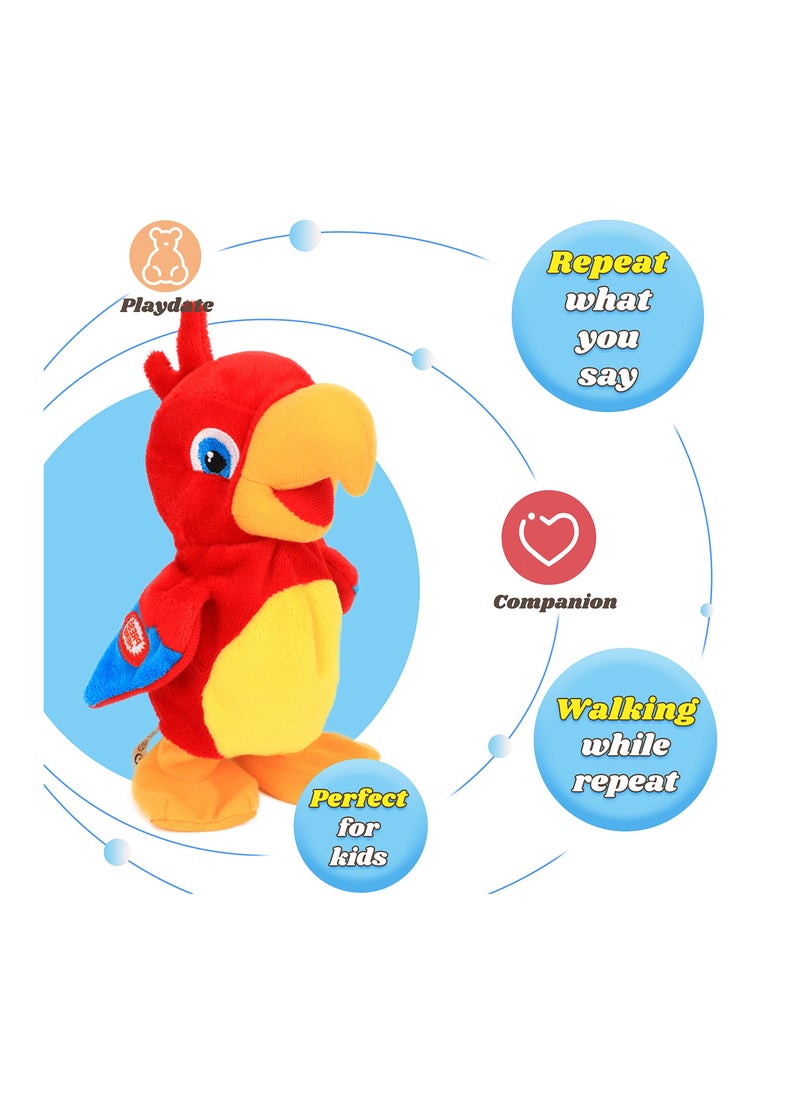 Excefore - Funny Talking Parrot Repeats What You Say, Electric Speaking Walking Parrot Toys, Multifunctional Plush Pronunciation Parrot, Repeat Speaking Parrot Bird Toys Creative for Children Kids - Image 1