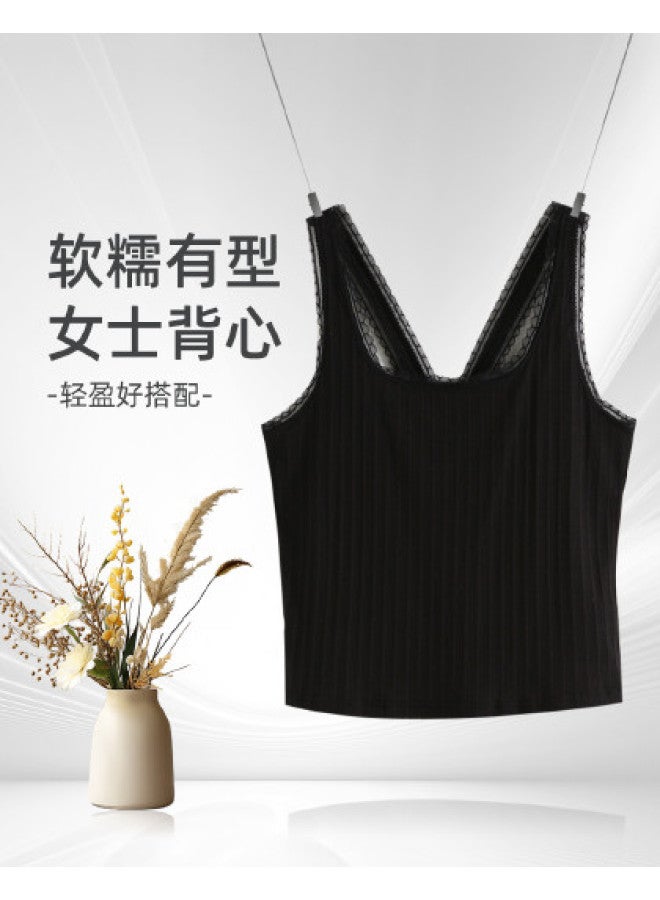 Red Bean Solid Color Sleeveless Top For Women, Lightweight Layering Staple, Comfortable Camisole, Versatile And Minimalist Women'S Blouse - Image 1