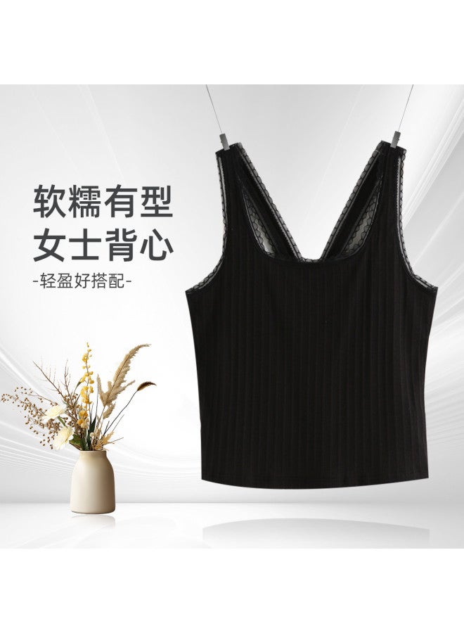 Red Bean Solid Color Sleeveless Top For Women, Lightweight Layering Staple, Comfortable Camisole, Versatile And Minimalist Women'S Blouse - Image 2