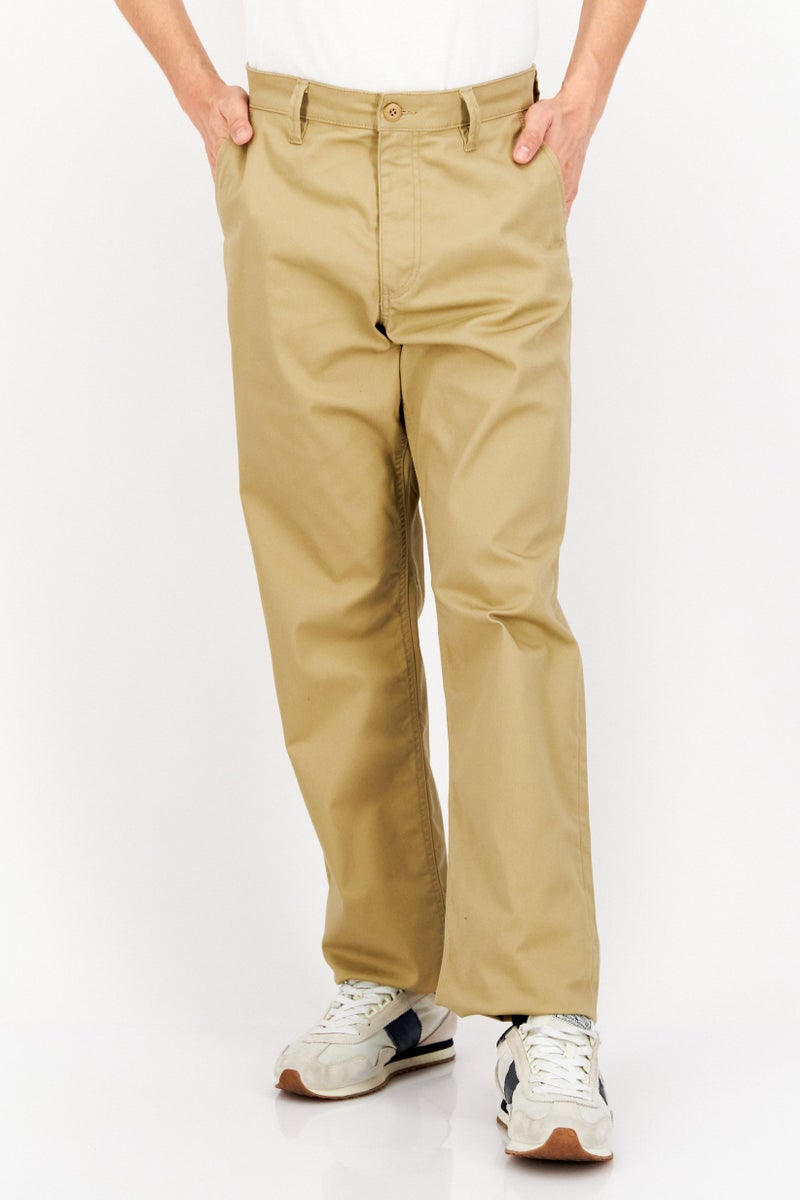 Celio Men Loose Fit Solid Chino Pants, Beige - Image 1