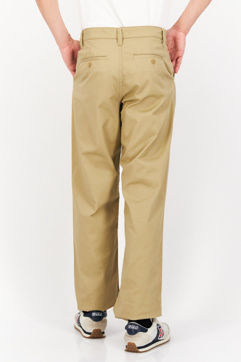 Celio Men Loose Fit Solid Chino Pants, Beige - Image 2