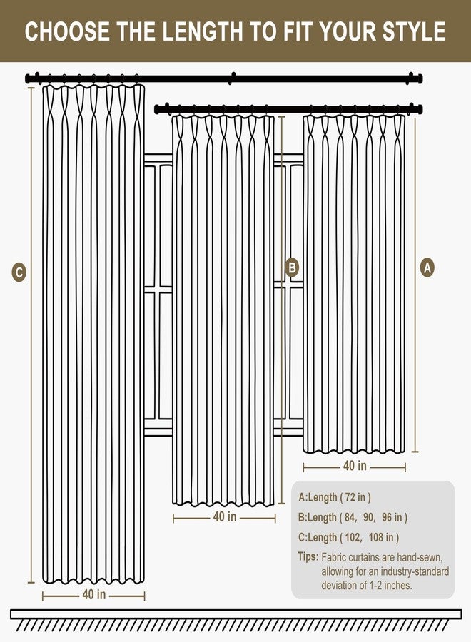 MaKefeile Pinch Pleated Curtains 2 Panels Blackout Pinch Pleated Drapes for Bedroom Living Room，Black Liner Thermal Insulated Draperies with Hooks&Curtain Ring W40 x H84 Inch Beige - Image 5