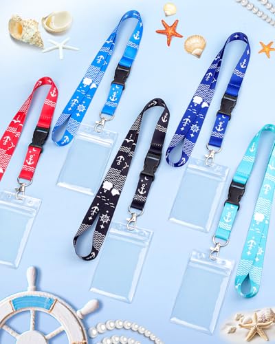 Teskyer 5 Pack Cruise Lanyard with Waterproof ID Badge Holders for Ship Key Cards, Cruise Essentials for Royal Caribbean, Carniva, Princess (Mix) - Image 4