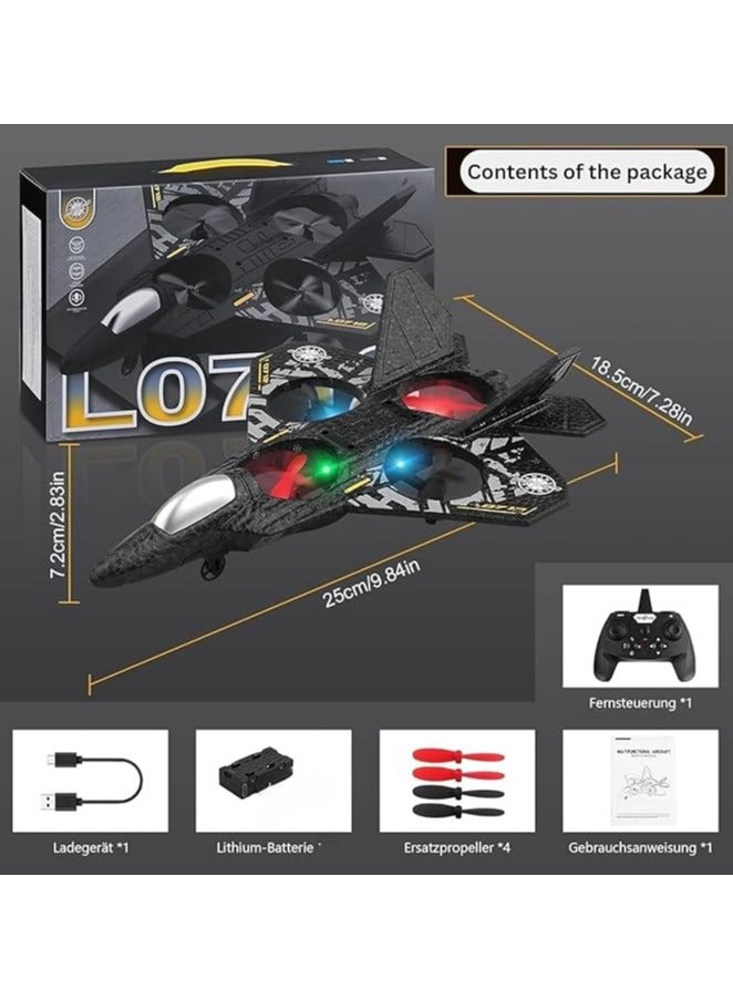 2.4GHz Remote Controlled L0712 RC Aeroplane with LED Lights, 80m Range, USB Charging,Ideal for Beginners, Children, and Adults, Indoor/Outdoor Flying Toy  - Image 4