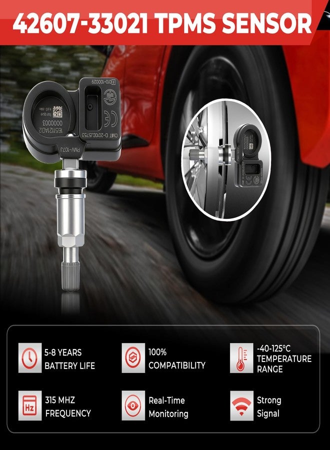 ISINLASSO حساسات TPMS 42607-33021 315MHz مستشعر ضغط الإطارات مُبرمج مسبقًا يناسب لكزس RX350 GX460 LX570 CT200h يناسب تويوتا كامري 4Runner أفالون كورولا هايلاندر RAV4 تاكوما يناسب سايون tC xB-4PCS - Image 3