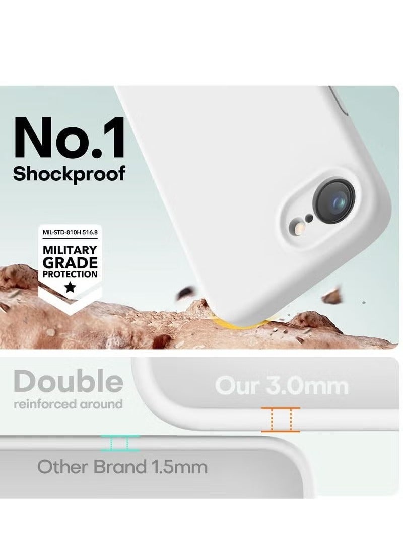 Raxoom iPhone 16e Case Cover 6.1-Inch â€“ Premium Silicone Protective Phone Case with Soft Microfiber Lining, Anti-Scratch Shockproof Bumper, Slim Fit Drop Protection, Durable & Lightweight Grip-Friendly Cover for iPhone 16e â€“ Daily Use & Stylish Design White - Image 4