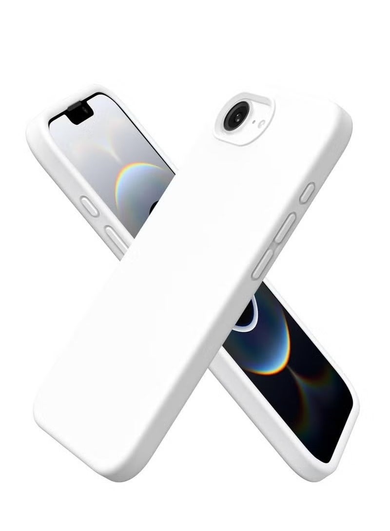 Raxoom iPhone 16e Case Cover 6.1-Inch â€“ Premium Silicone Protective Phone Case with Soft Microfiber Lining, Anti-Scratch Shockproof Bumper, Slim Fit Drop Protection, Durable & Lightweight Grip-Friendly Cover for iPhone 16e â€“ Daily Use & Stylish Design White - Image 1